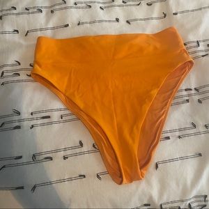 Golden high waisted bikini bottom